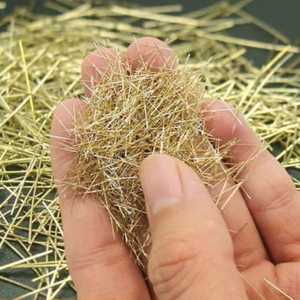 Fibre d'acier recouverte de cuivre